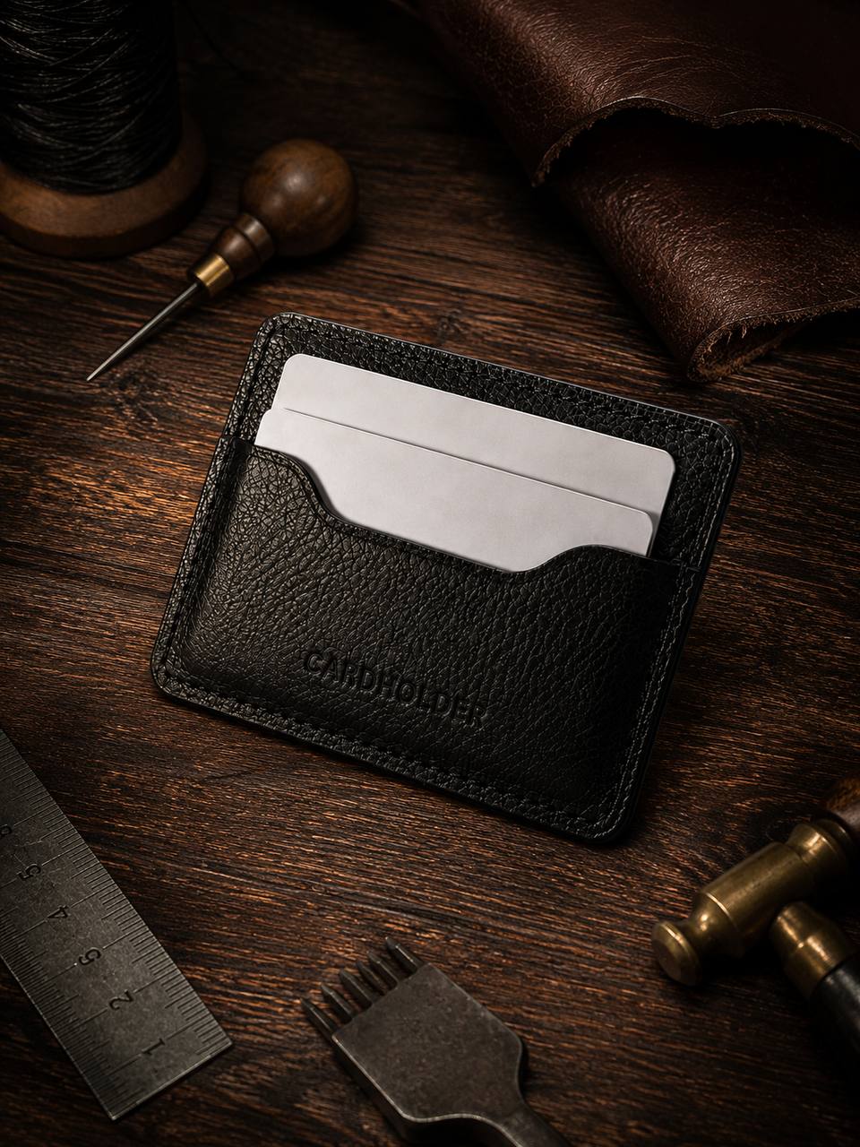 Cardholder skórzany