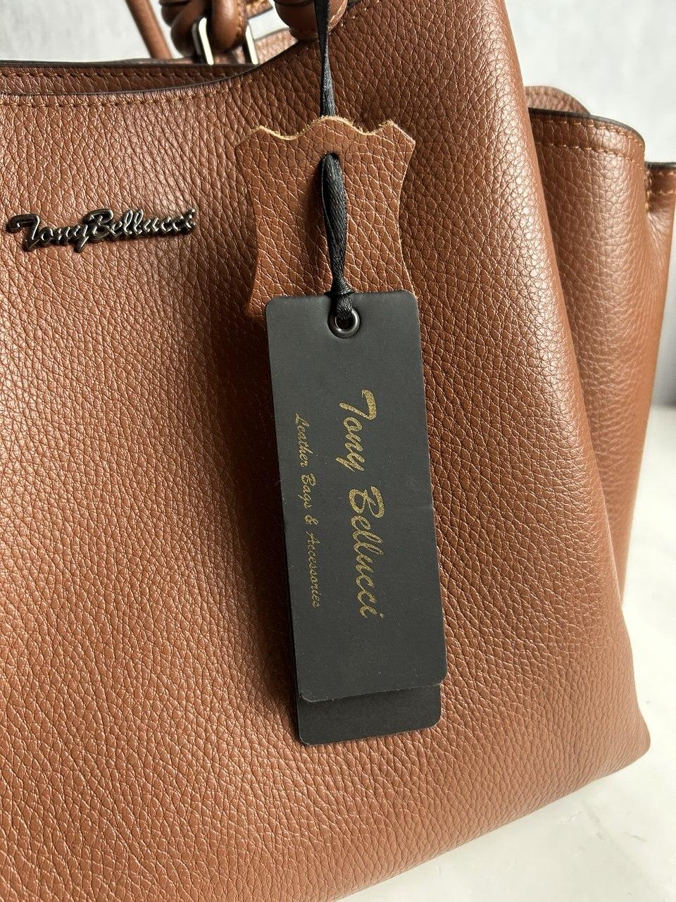 Elegancka Brązowa Torebka Damska – Trzykomorowa Torba Premium (Turecka Marka)