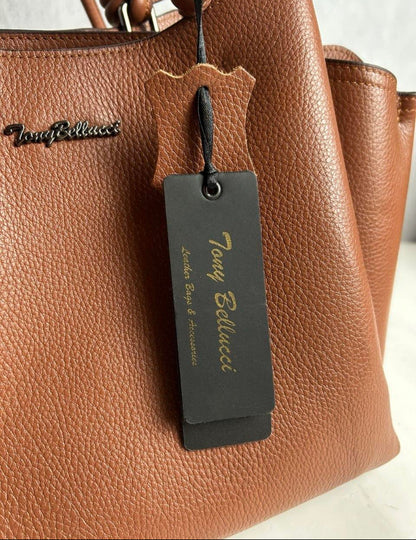 Elegancka Brązowa Torebka Damska – Trzykomorowa Torba Premium (Turecka Marka)