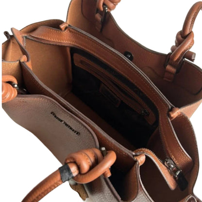 Elegancka Brązowa Torebka Damska – Trzykomorowa Torba Premium (Turecka Marka)