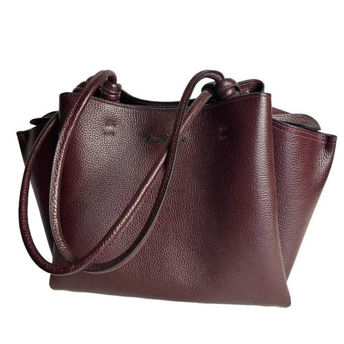 Elegancka Wiśniowa Torebka Damska – Trzykomorowa Torba Premium Bordo (Turecka Marka)