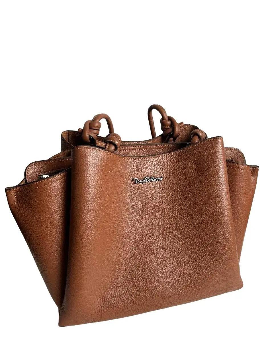 Elegancka Brązowa Torebka Damska – Trzykomorowa Torba Premium (Turecka Marka)