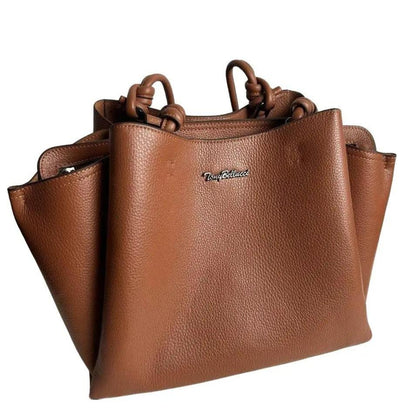 Elegancka Brązowa Torebka Damska – Trzykomorowa Torba Premium (Turecka Marka)