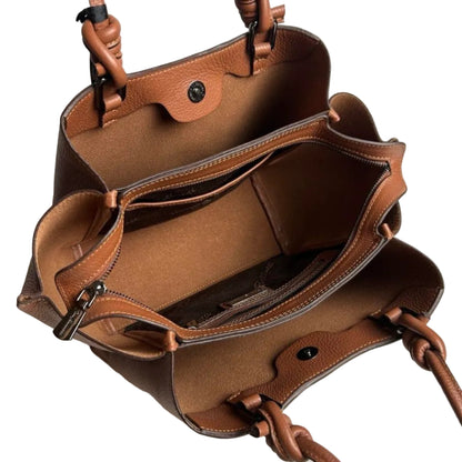 Elegancka Brązowa Torebka Damska – Trzykomorowa Torba Premium (Turecka Marka)