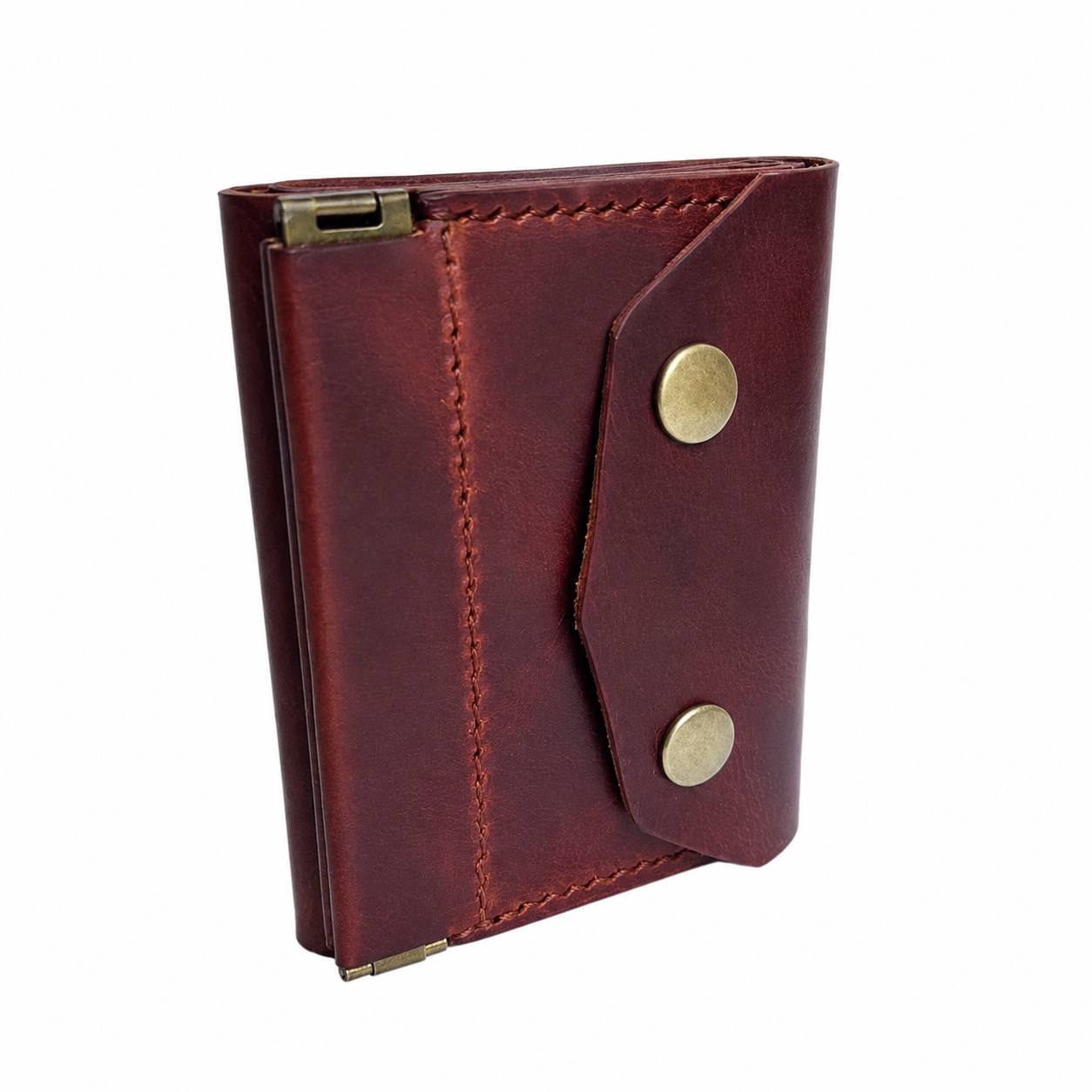 Trifold Leather Wallet "TAKUMI WAX"