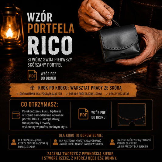 Wykrój PDF portfela skórzanego RICO