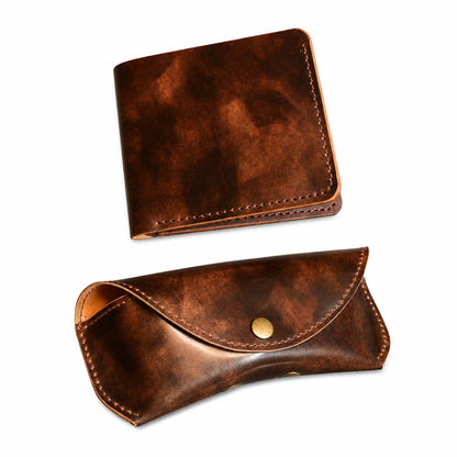 Zestaw portfel+etui na okulary Shell Cordovan