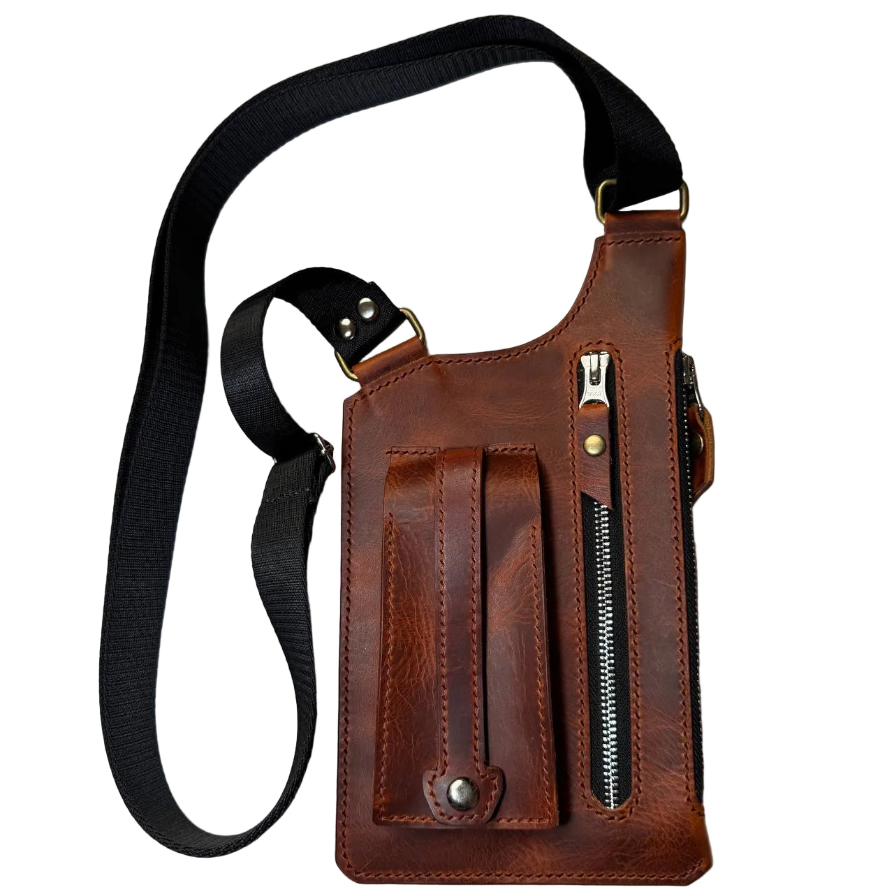 Męska torba na ramię typu holster z etui na klucze