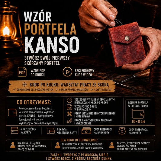 Leather Template PDF + Video Tutorial | KANSO Wallet