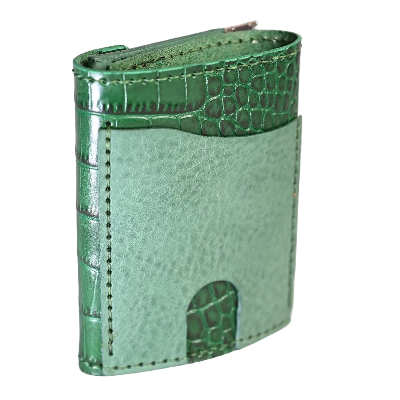 Portfel skórzany Takumi Crocco Green