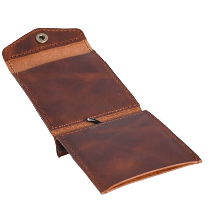 Skórzany klips na banknoty z bilonówką Badalassi Carlo