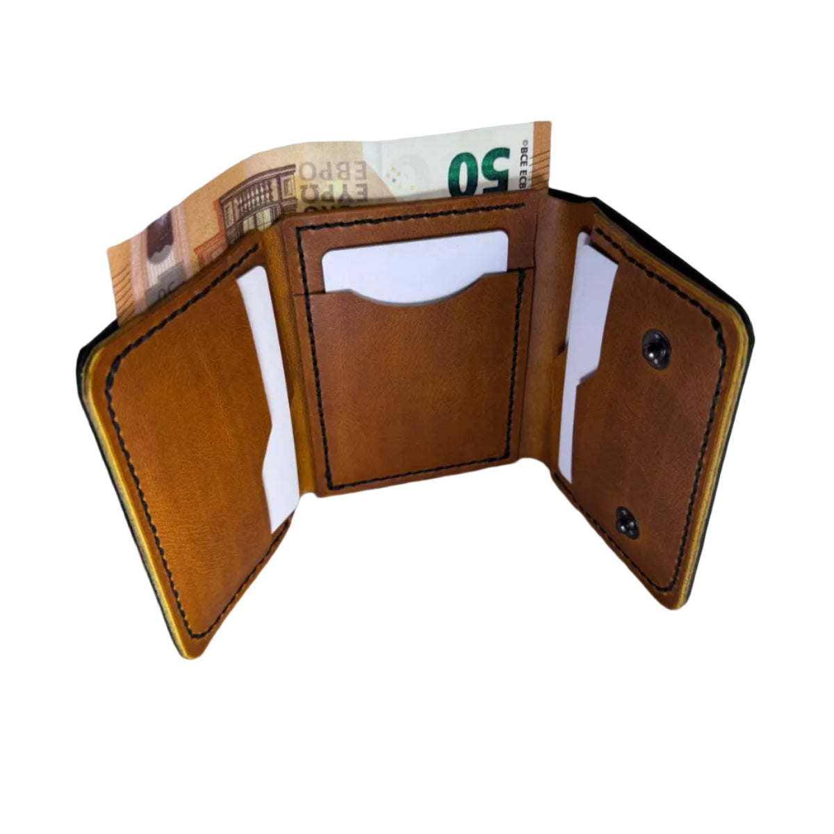 Portfel Trifold ze skóry Maja