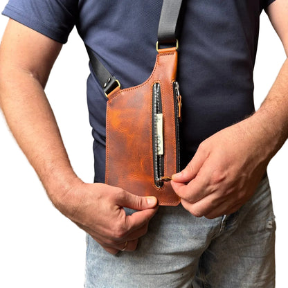 Męska torba na ramię typu holster