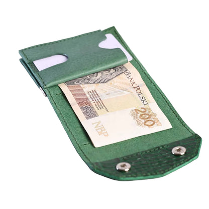 Portfel skórzany Takumi Crocco Green