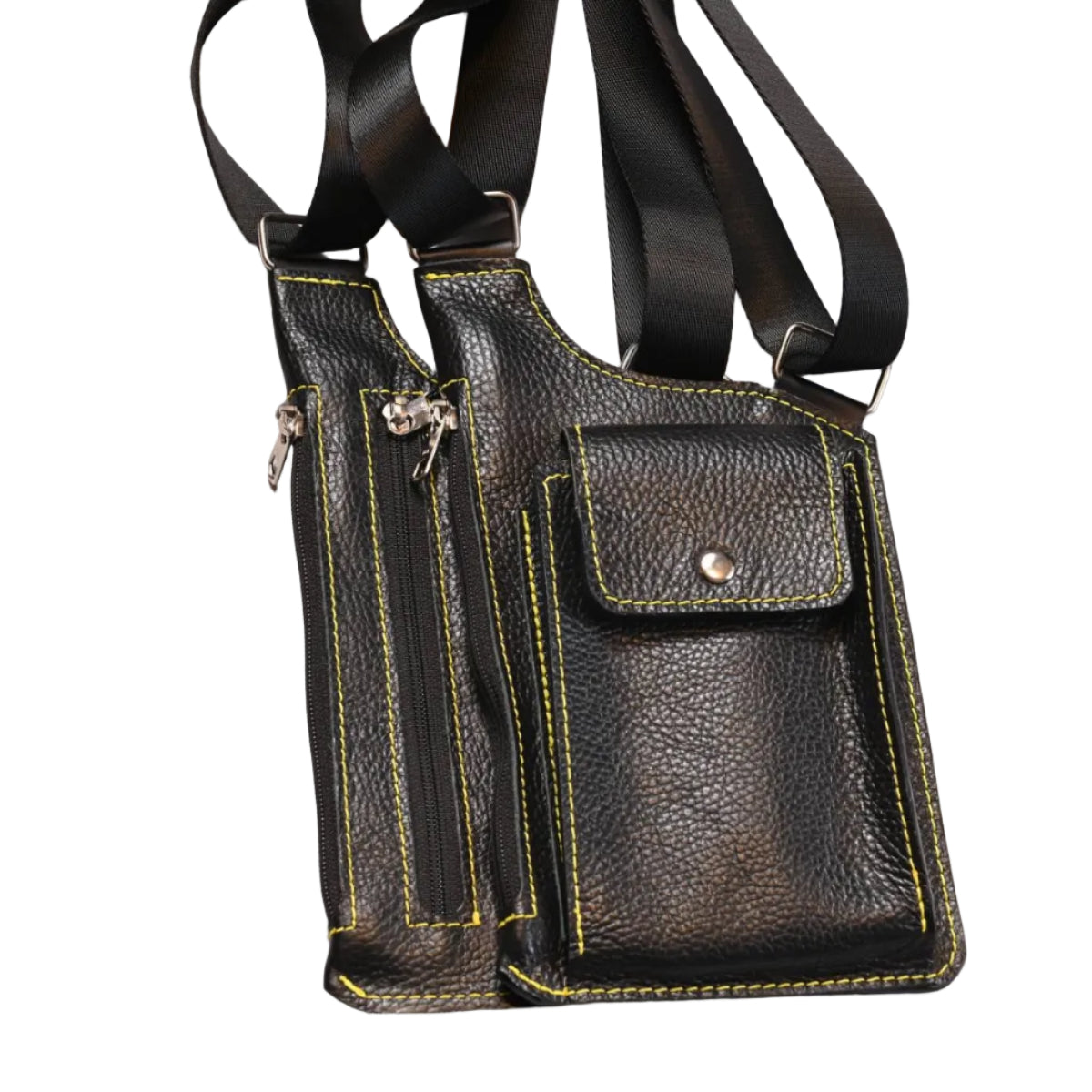 Męska torba dwustronna kabura skórzana Double Holster Black