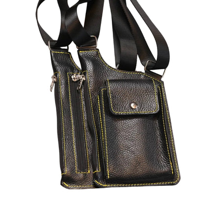 Męska torba dwustronna kabura skórzana Double Holster Black