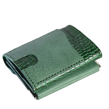 Portfel skórzany Takumi Crocco Green