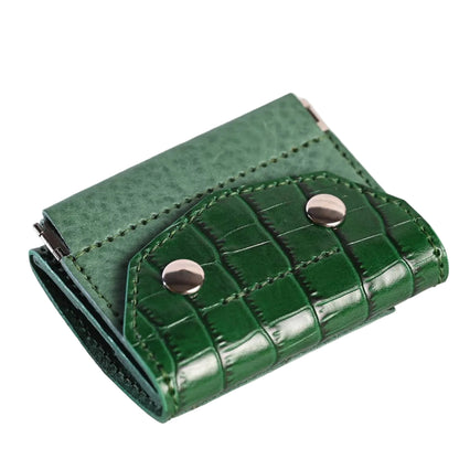 Portfel skórzany Takumi Crocco Green